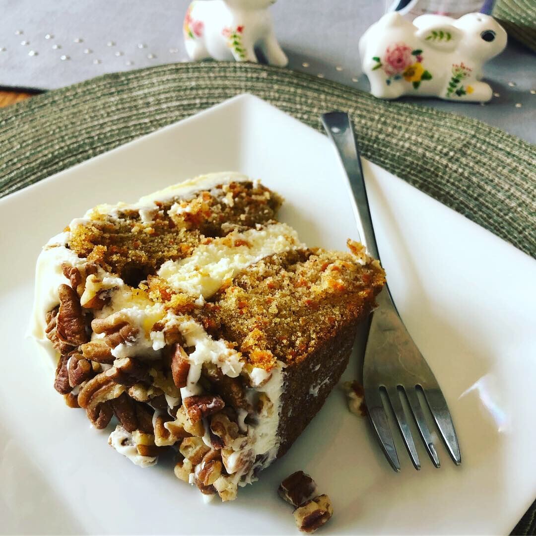 Pecan Carrot Cake Slice