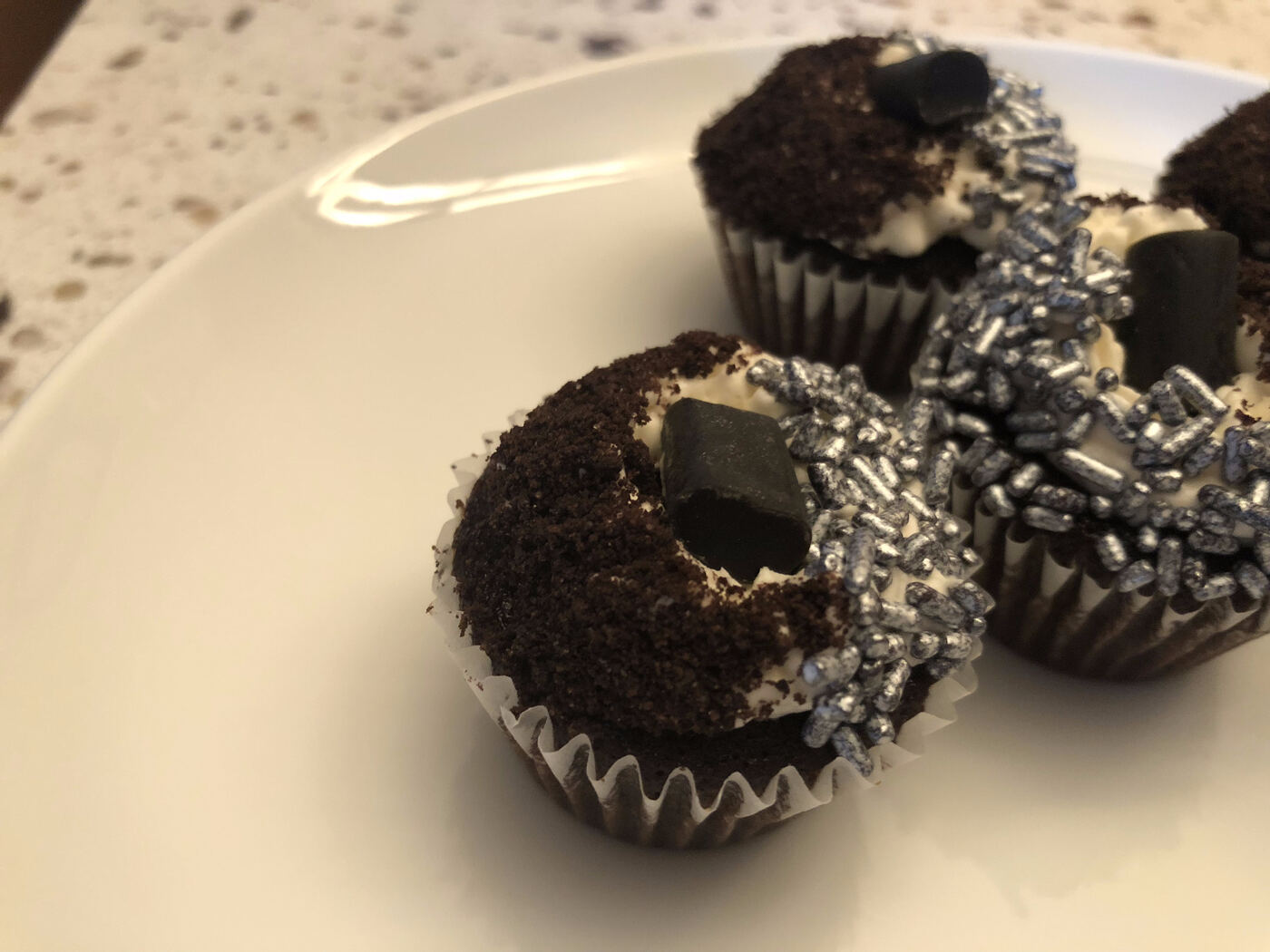 Triple Chocolate Mousse Cupcakes
